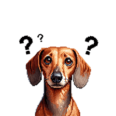 [LINEスタンプ] 無言で伝えるダックスフンド レッド