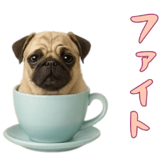 [LINEスタンプ] カップから犬1（日常）