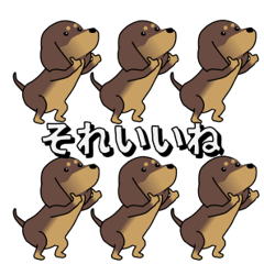 [LINEスタンプ] 極・激しく尻尾をふるダックス