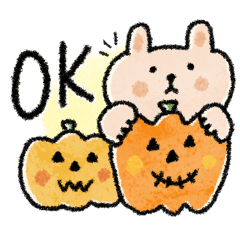 [LINEスタンプ] 毎日使えるうさぎ♡ネコ♡秋