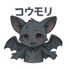 [LINEスタンプ] 病みかわいいコウモリの日常会話×挨拶