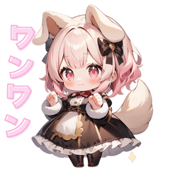 [LINEスタンプ] わんこメイドの癒しタイム