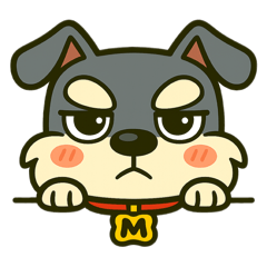 [LINEスタンプ] シュナウザーの日常.ひょっこりver.第一段.