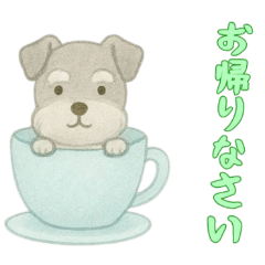 [LINEスタンプ] [お帰りなさい専用]カップからイヌ