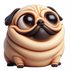 [LINEスタンプ] 超便利なパグ会話必須スタンプ,