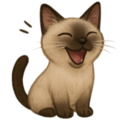 [LINEスタンプ] シャム猫（シャムねこ）