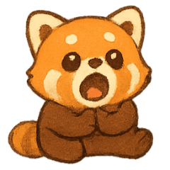 [LINEスタンプ] あかいレッサーパンダPandiのまいにち