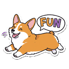 [LINEスタンプ] コーギーのシールスタンプ