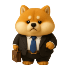 [LINEスタンプ] 仕事で使える柴犬サラリーマン