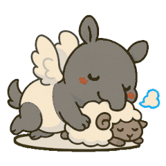 [LINEスタンプ] 【睡眠応援】夢を食べる獏のちびキャラ