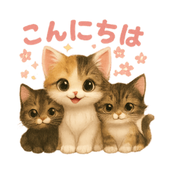 [LINEスタンプ] 愛らしい猫たちよくつかうことば57