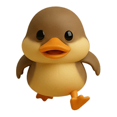 [LINEスタンプ] ぽてカルガモ｜無言リアクション