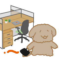[LINEスタンプ] ワンたんとミャオ姉 4仕事編[中国語日本語]