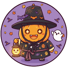 [LINEスタンプ] カッを被ったカボチャのハロウィン