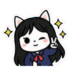 [LINEスタンプ] るるにゃんピーーース！！