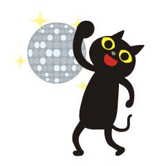 [LINEスタンプ] 動く！ぐるぐるくろねこ 13【アフター5編】