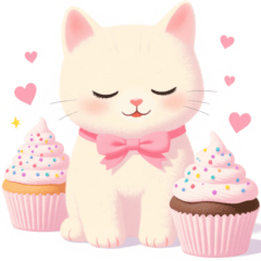 [LINEスタンプ] 食べものとネコさんスタンプ