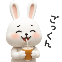 [LINEスタンプ] 下ネタ大好きウサギ13（3D）