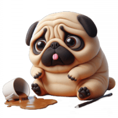 [LINEスタンプ] パグ犬の崩壊スタンプ大集合,