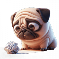 [LINEスタンプ] パグのとぼけたかわいい名言,