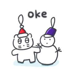 [LINEスタンプ] クリスマス、そしてベベニャン(Indonesian)