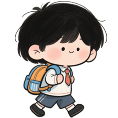 [LINEスタンプ] 学校へ行く