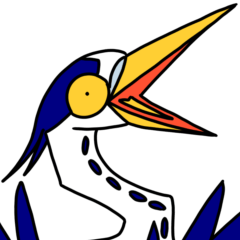 [LINEスタンプ] 肯定するアオサギ(修正版)