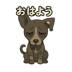 [LINEスタンプ] 病みかわバセンジー/日常使い、挨拶、返答