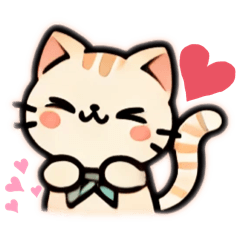 [LINEスタンプ] こねこちゃんラブ