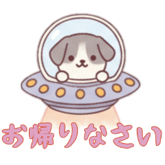 [LINEスタンプ] [お疲れ様です専用]宇宙犬UFOで襲来