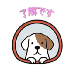 [LINEスタンプ] [了解です専用]窓からお出迎えする犬