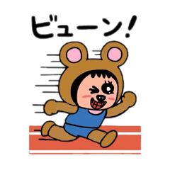 [LINEスタンプ] ポポベア、色んなスポーツに参加！