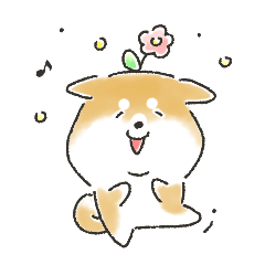 [LINEスタンプ] ゆるいろわんわん（柴犬）
