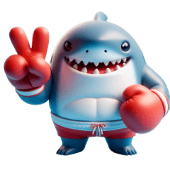 [LINEスタンプ] サメボクサーの爆笑日常,