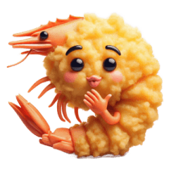 [LINEスタンプ] 超かわいいエビフライ癒し系スタンプ