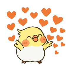 [LINEスタンプ] ラブリーチャーミーなオカメインコちゃん