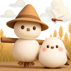 [LINEスタンプ] ずっと使える秋の言葉♡ふわふわシマエナガ