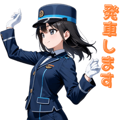 [LINEスタンプ] 【毎日使えます】可愛い車掌さんスタンプ