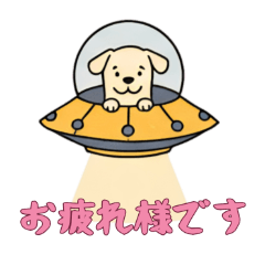 [LINEスタンプ] [お疲れ様です専用]UFOで宇宙犬3