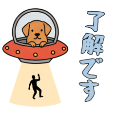 [LINEスタンプ] [了解です専用]UFOで宇宙犬3