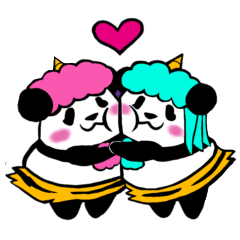 [LINEスタンプ] 風神パンダ雷神パンダ