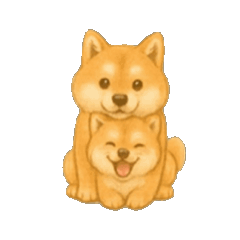 [LINEスタンプ] 動く柴犬の日常無言