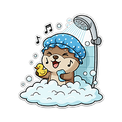 [LINEスタンプ] 可愛い赤ちゃんラッコ「Soodari」の一日