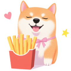 [LINEスタンプ] ハンバーガーと柴犬スタンプ