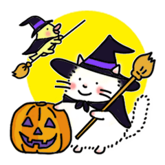 [LINEスタンプ] ふわふわねこさん（秋）
