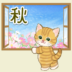 [LINEスタンプ] 子猫ねこネコ 秋