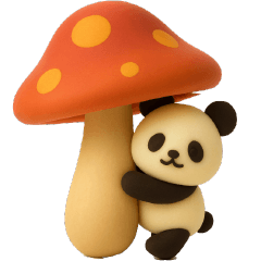 [LINEスタンプ] もちもち3D★秋のパンダ祭り