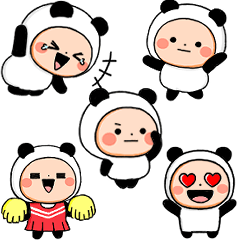 [LINEスタンプ] ▶︎動く！超ちいさいパンダタイツまる