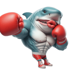 [LINEスタンプ] ボクシングサメ大爆笑,