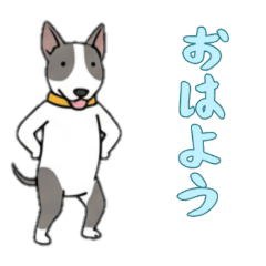 [LINEスタンプ] ブルテリアと一緒の日常